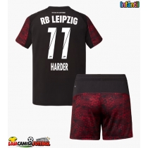 Camisa de Futebol RB Leipzig Conrad Harder #11 Equipamento Alternativo Infantil 2025-26 Manga Curta (+ Calças curtas)